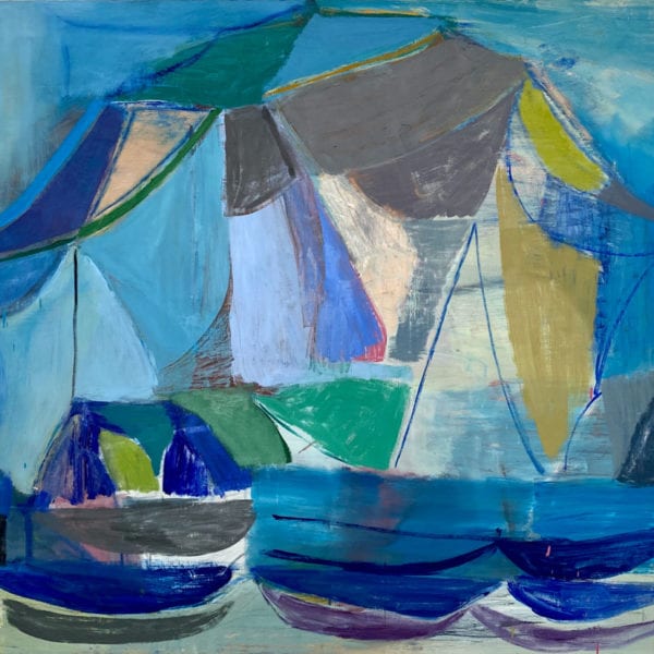 Terry Ekasala, Summer House, 2021, oil/linen, 39 x 47 inches, courtesy of the artist.