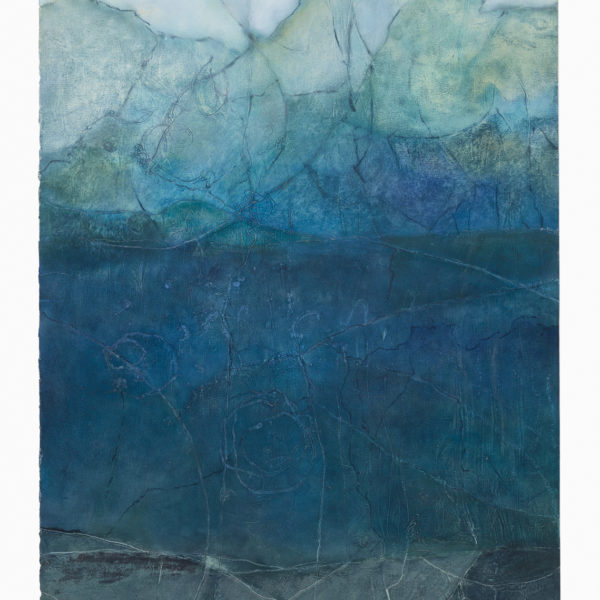 Think Ice #4, 2020; oil, mixed media, paper - Kata Hull